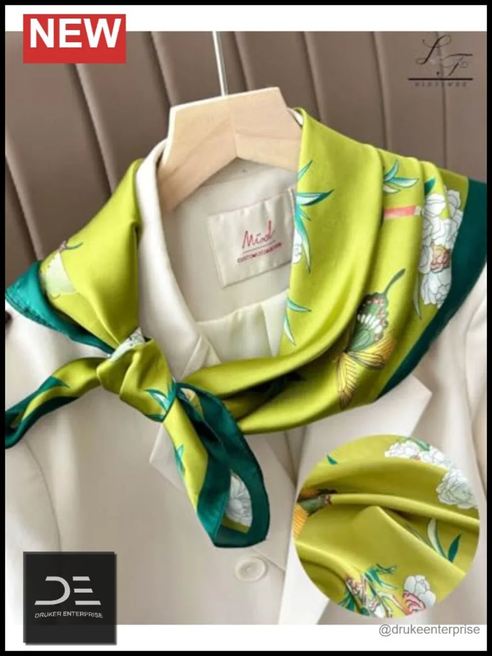 Satin Bandana Head Scarf - Lightweight Fashion Wrap for Women